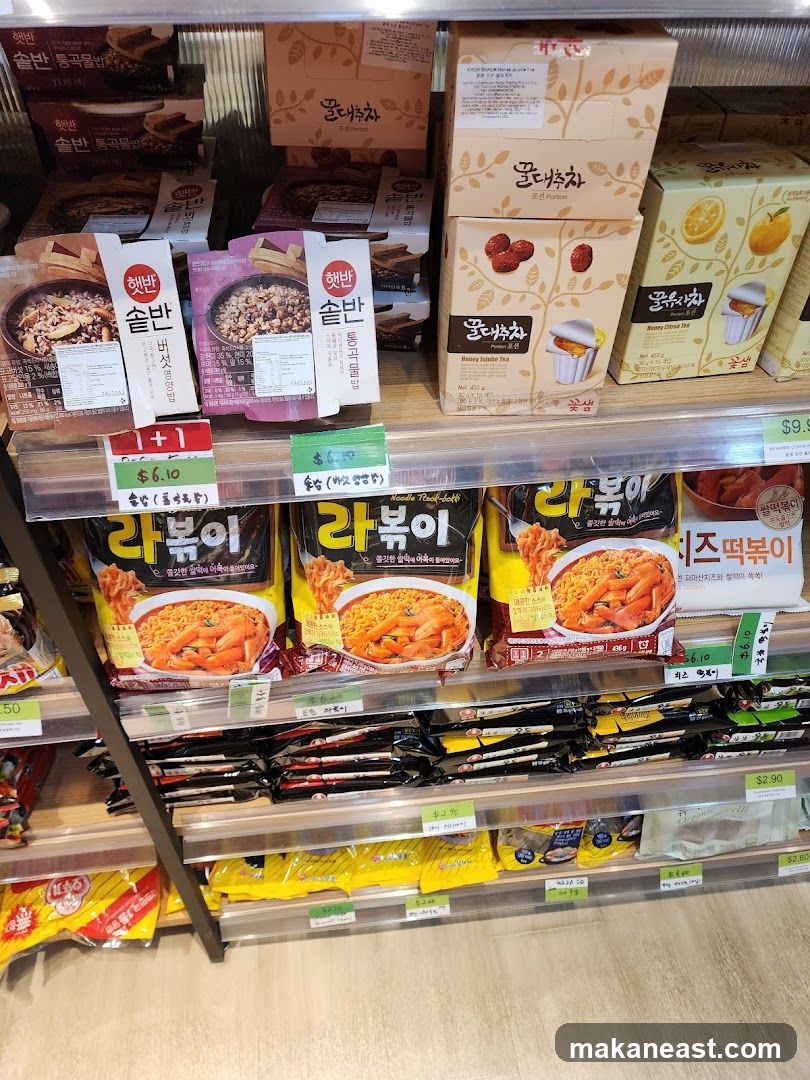 Korean Food Products on Shelves