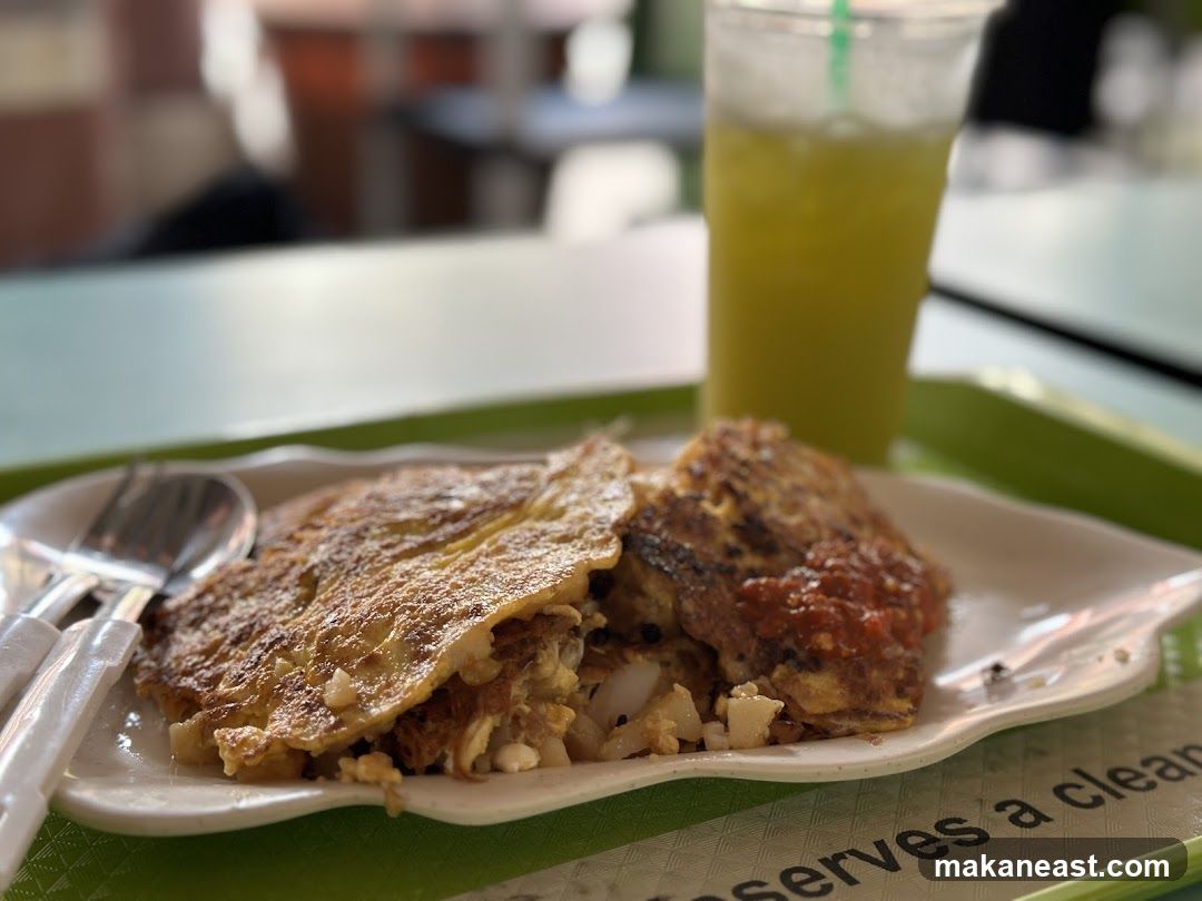 Omelet with Rice and Drink