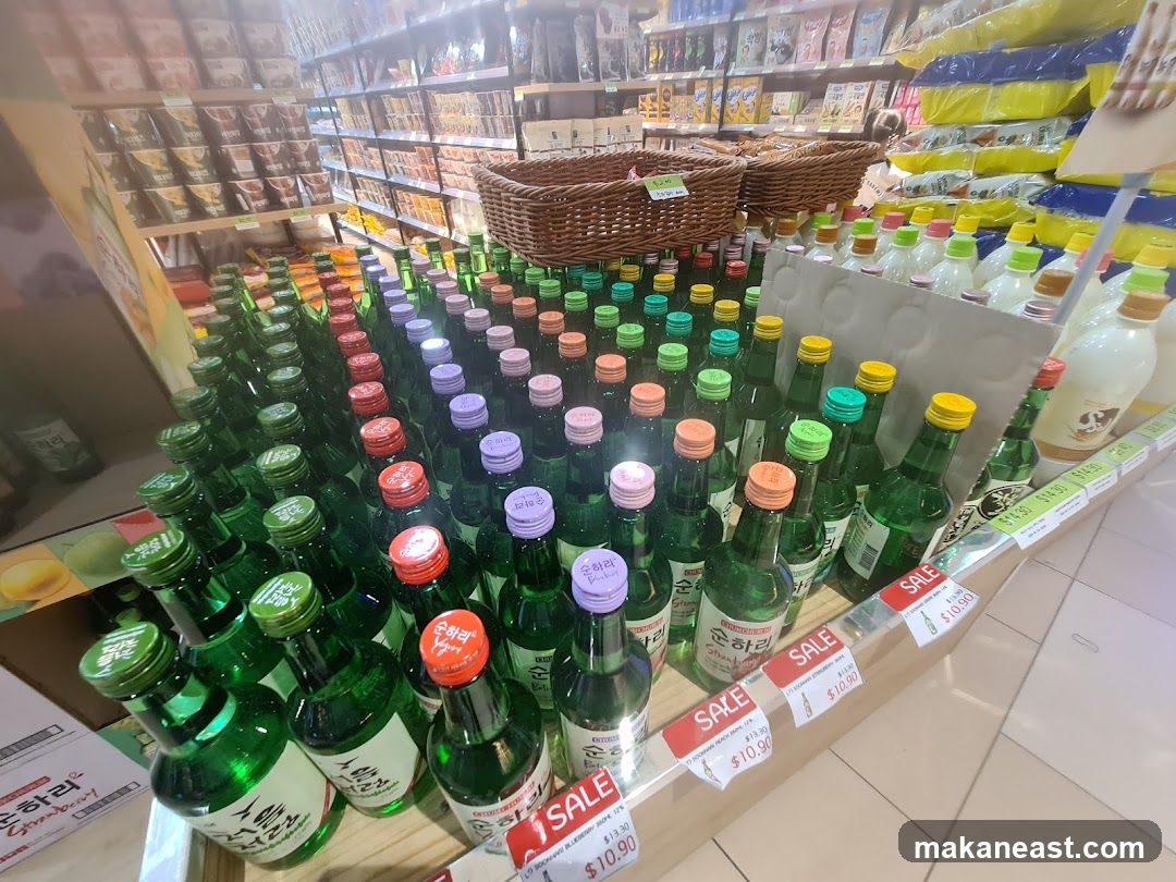Bottles of Soju