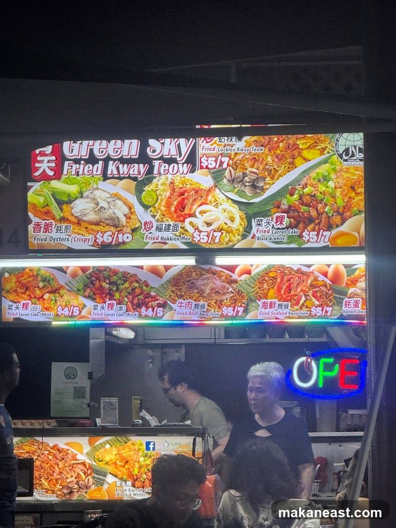 Green Sky Fried Kway Teow Menu