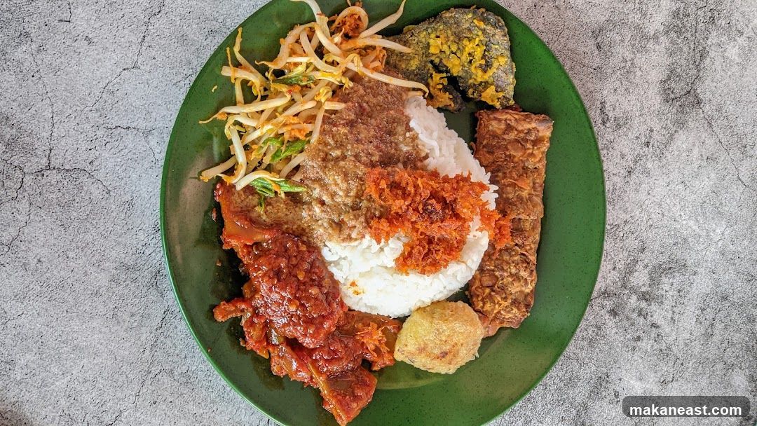 Plate of Indonesian Food