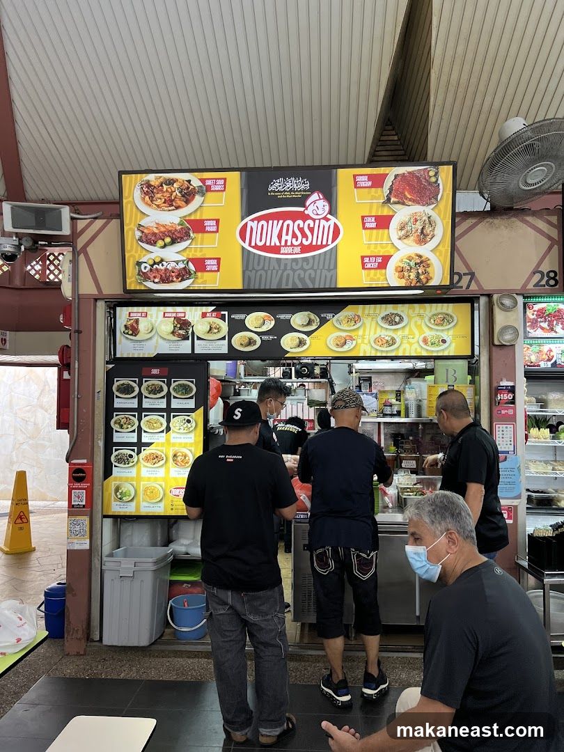 Food Stall with Menu and Staff