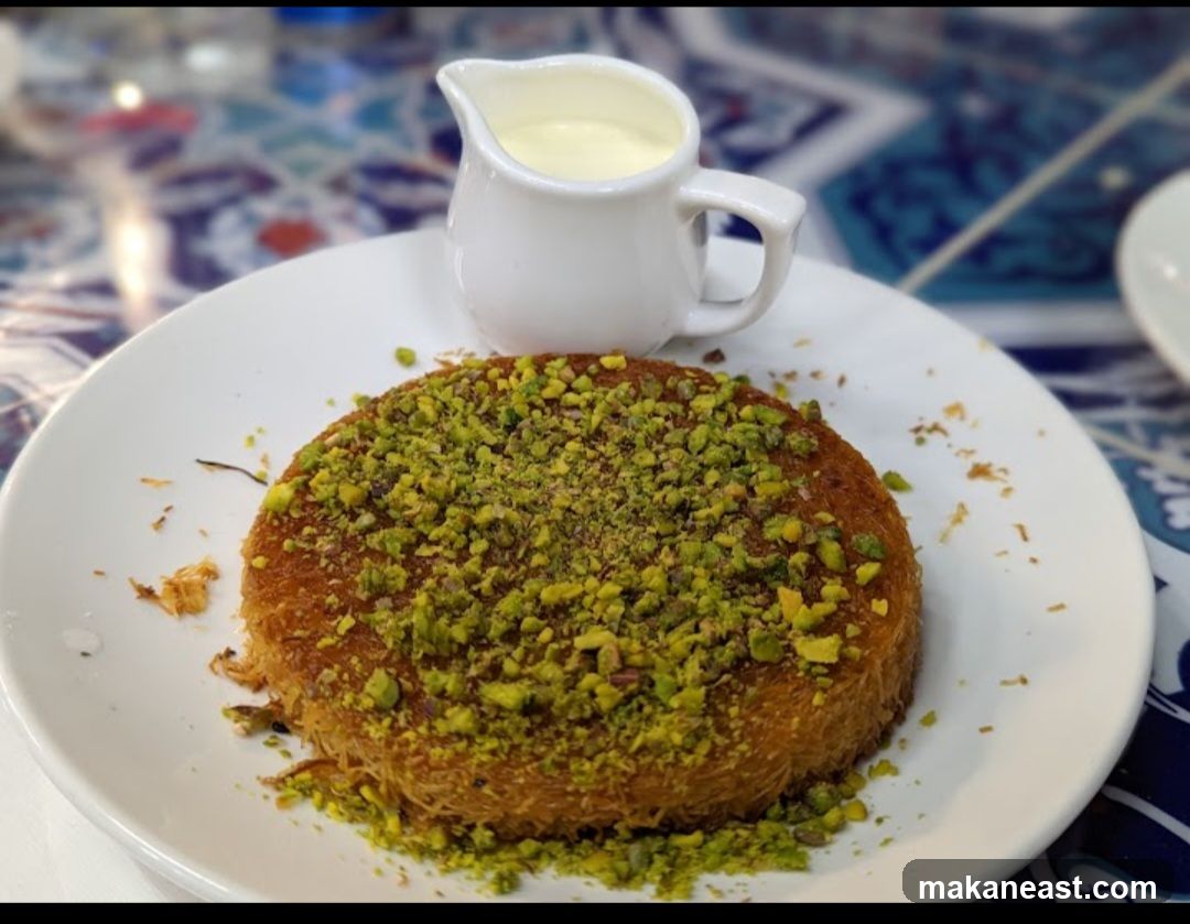 Kunafa with Pistachios and Cream
