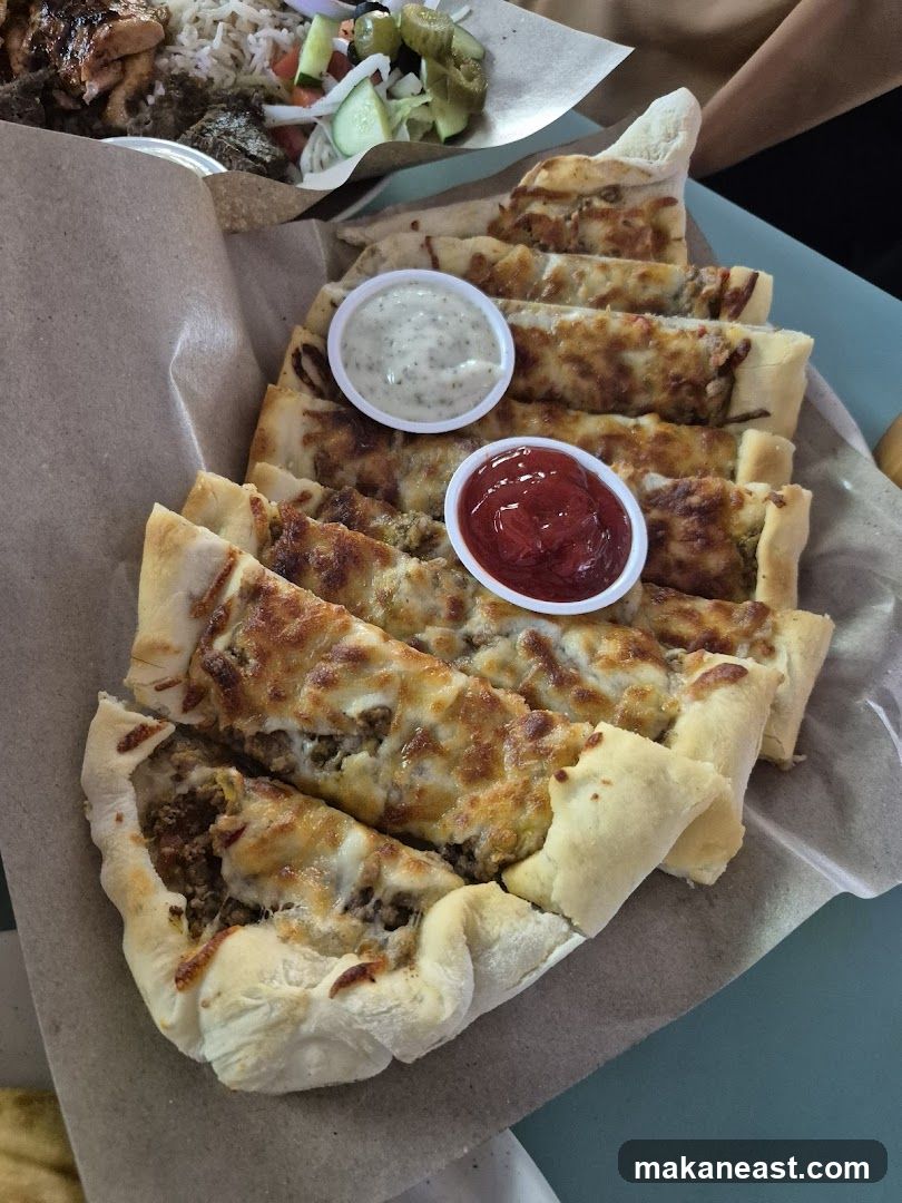Pide with Meat and Cheese