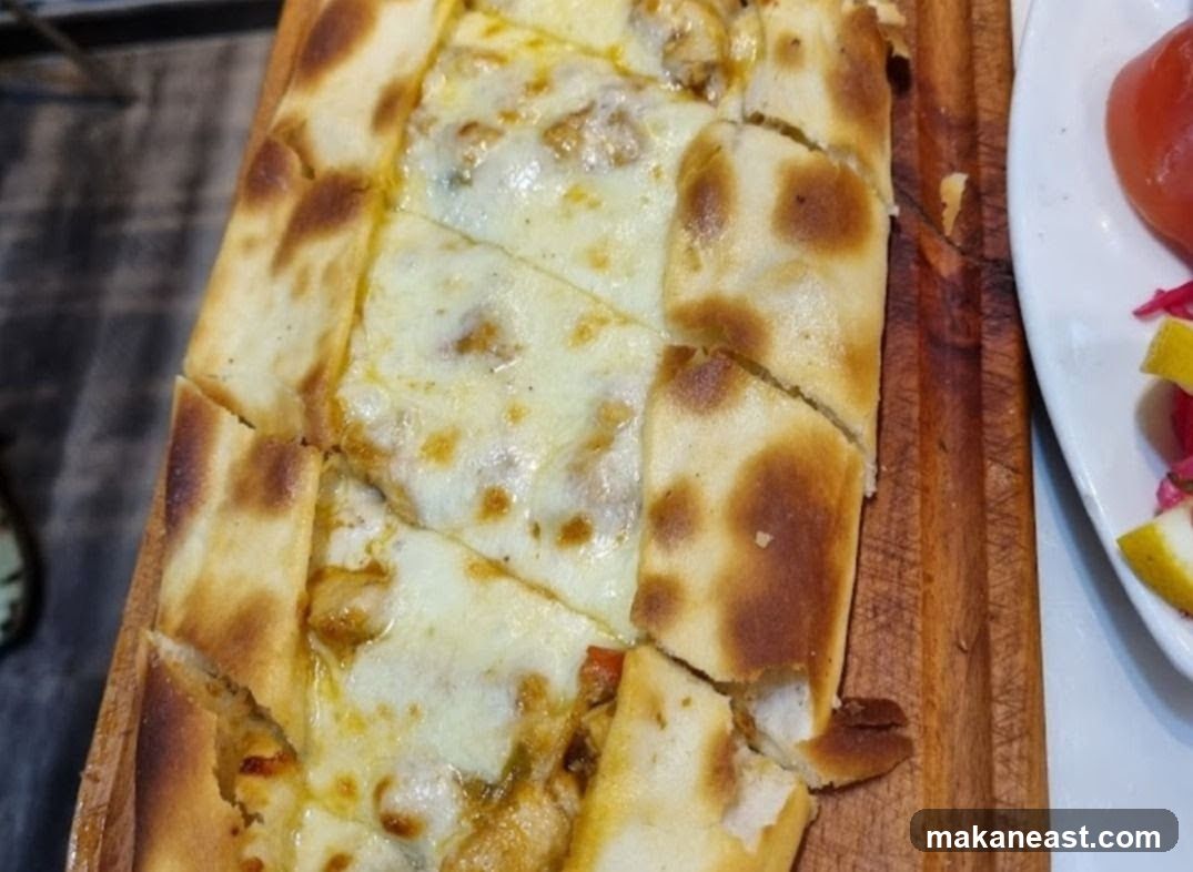 Pide with Cheese and Chicken