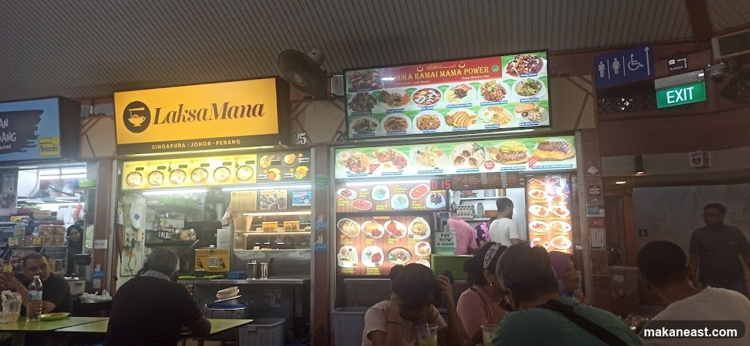 Food stalls with menus