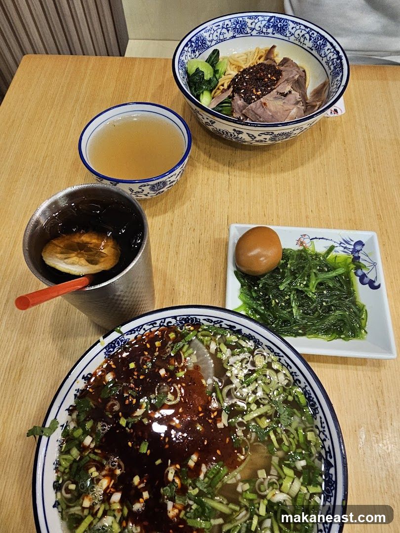 Noodle Soup and Side Dishes