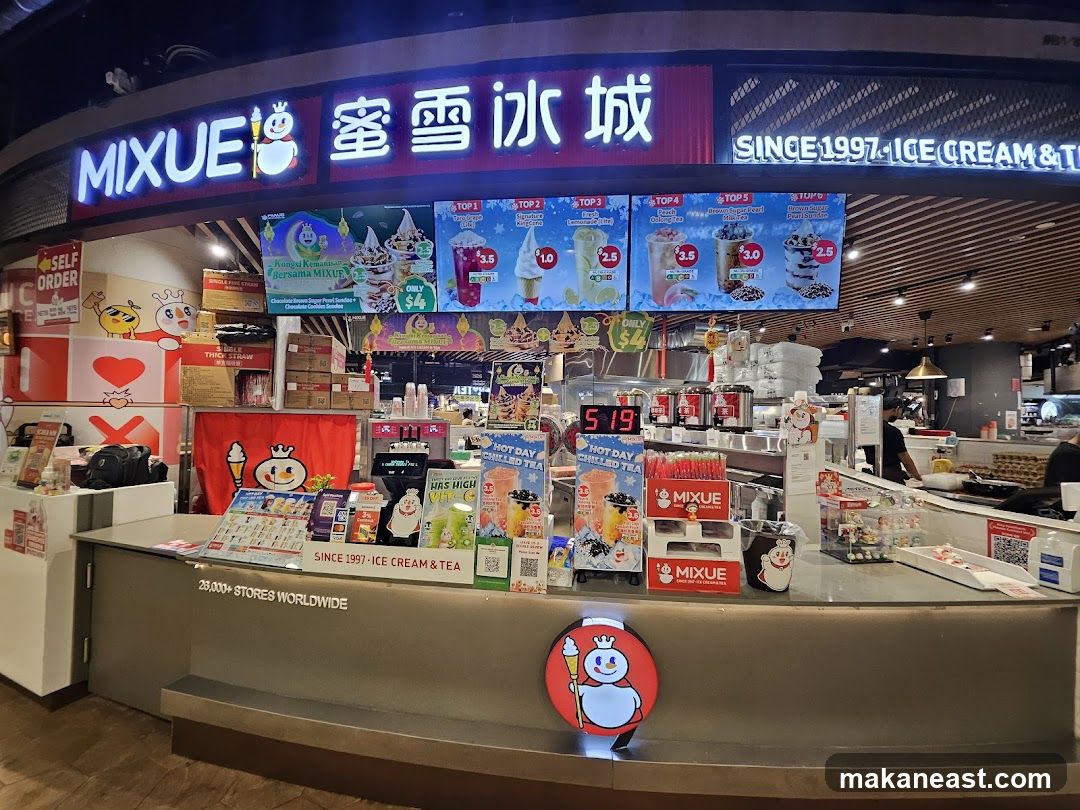 Mixue Ice Cream and Tea Store Counter