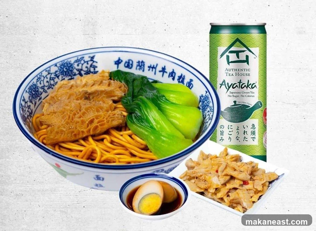Noodle Dish with Tea