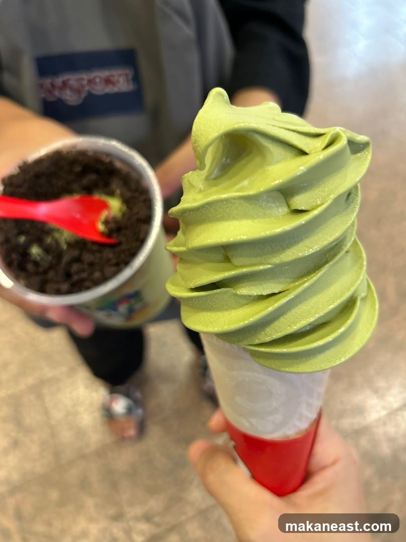 Green Tea Soft Serve Ice Cream