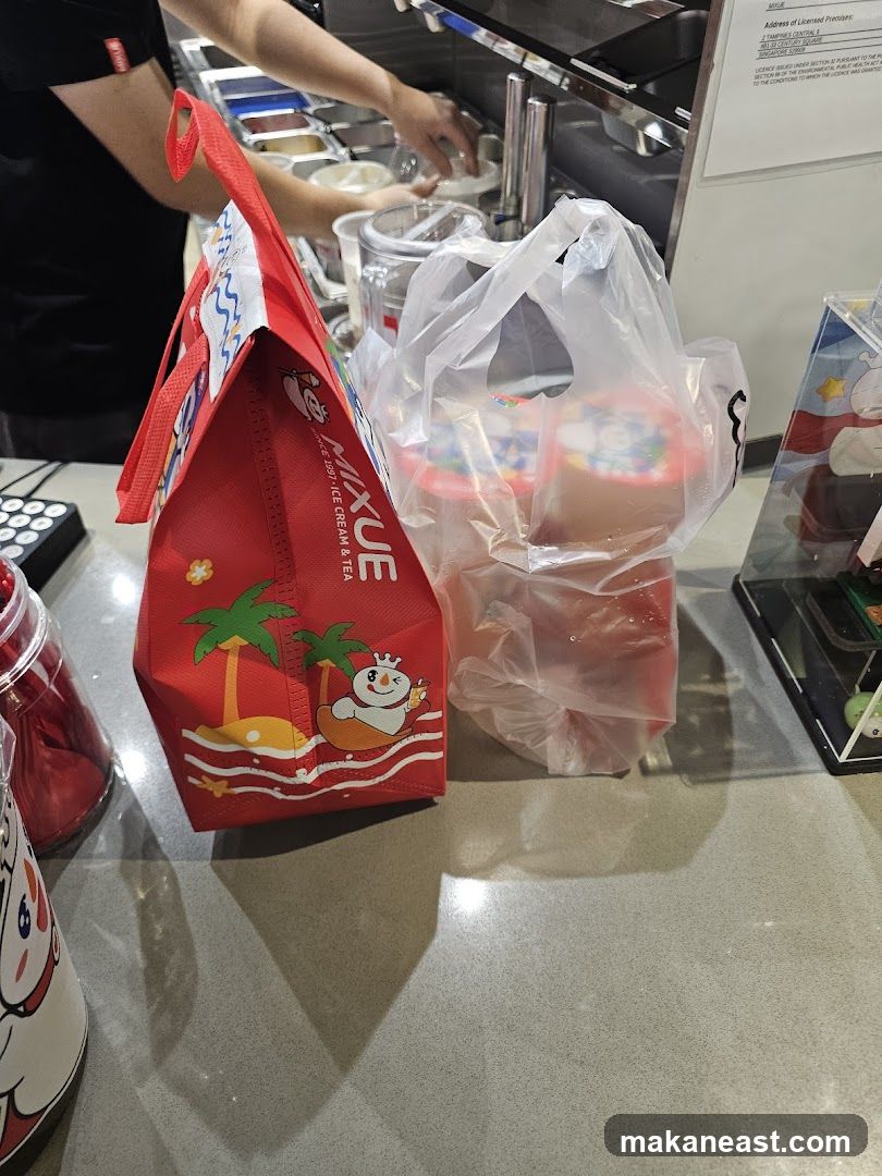 Takeaway Drinks and Bag