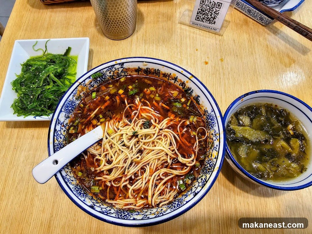Noodle Dish with Sides