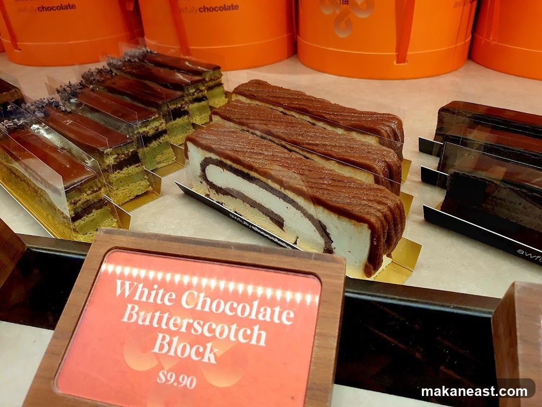 Desserts on display
