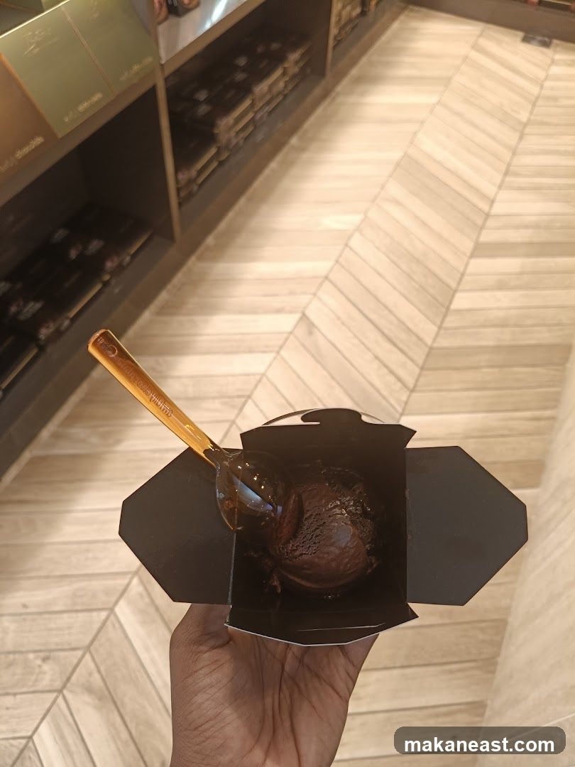 Chocolate dessert in a box