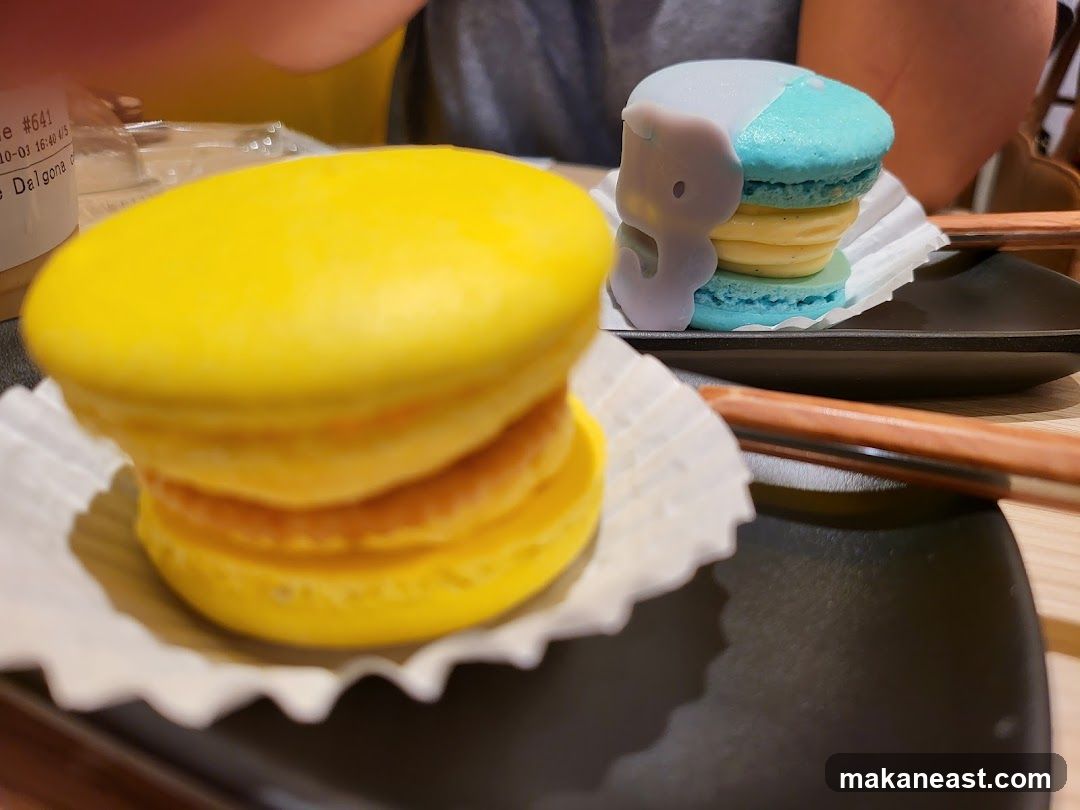 Macarons on Plates
