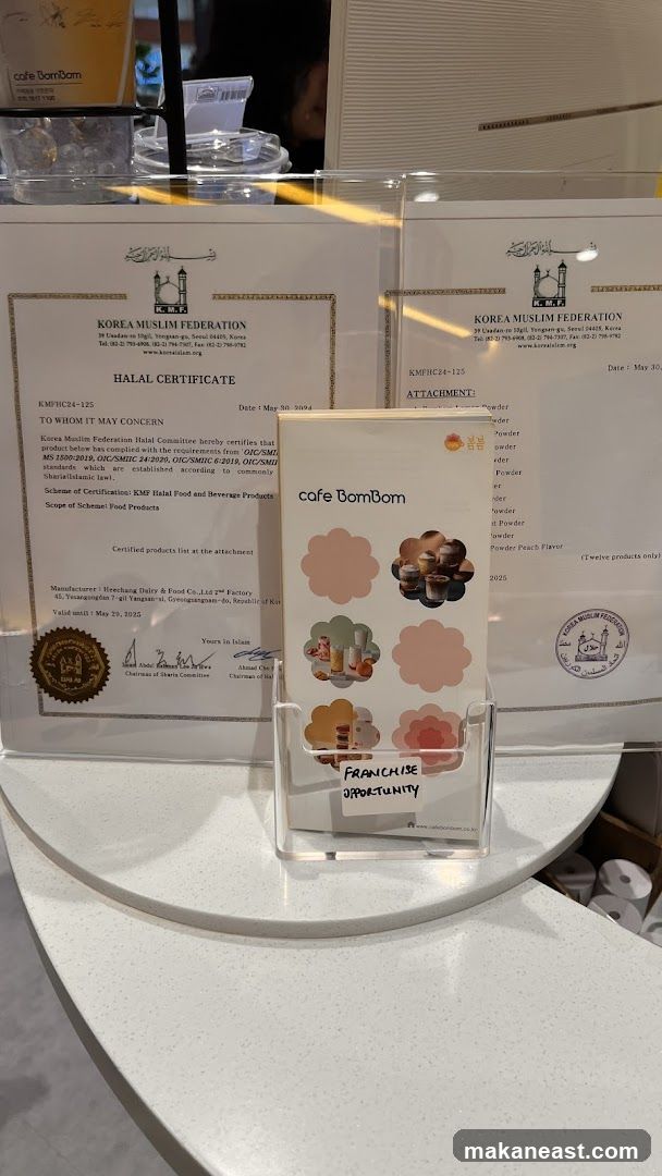 Cafe BomBom Halal Certificate and Franchise Opportunity