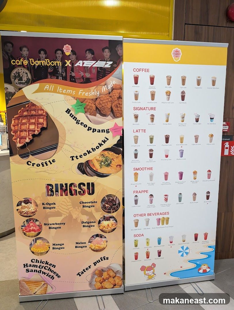 Cafe BomBom Menu
