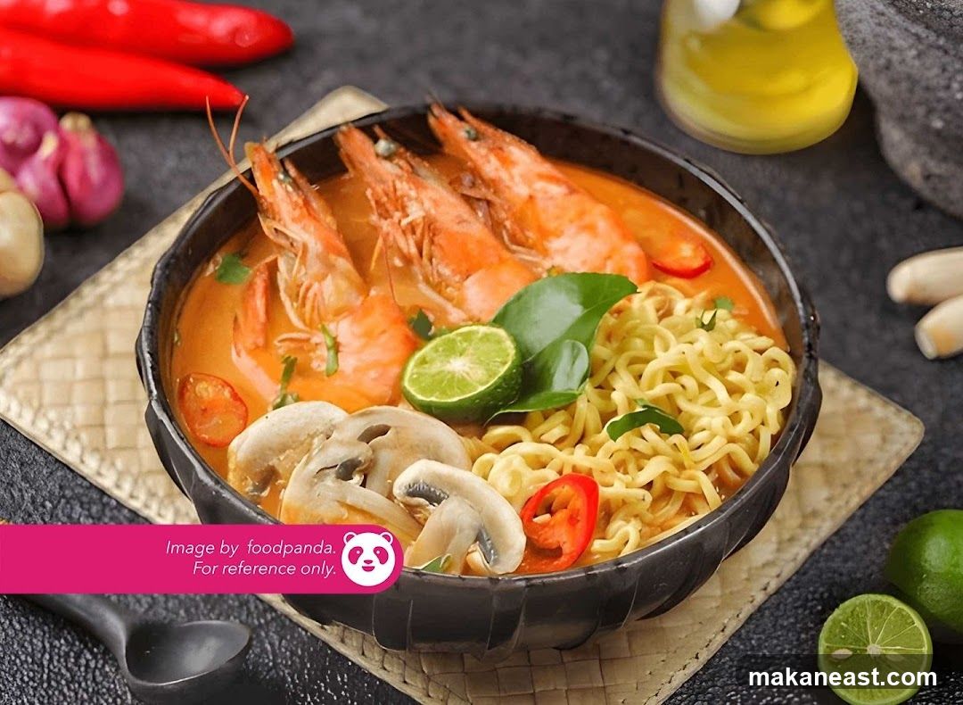 Tom Yum Noodle Soup with Shrimp