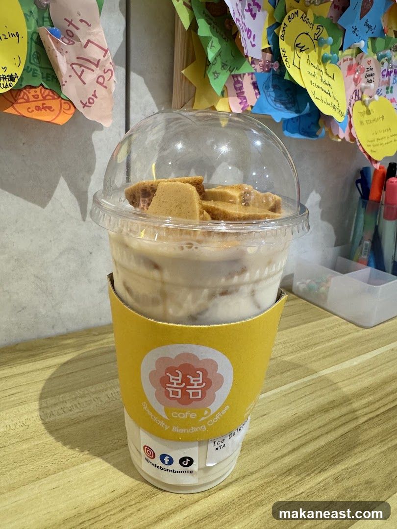 Iced Coffee with Honeycomb Topping