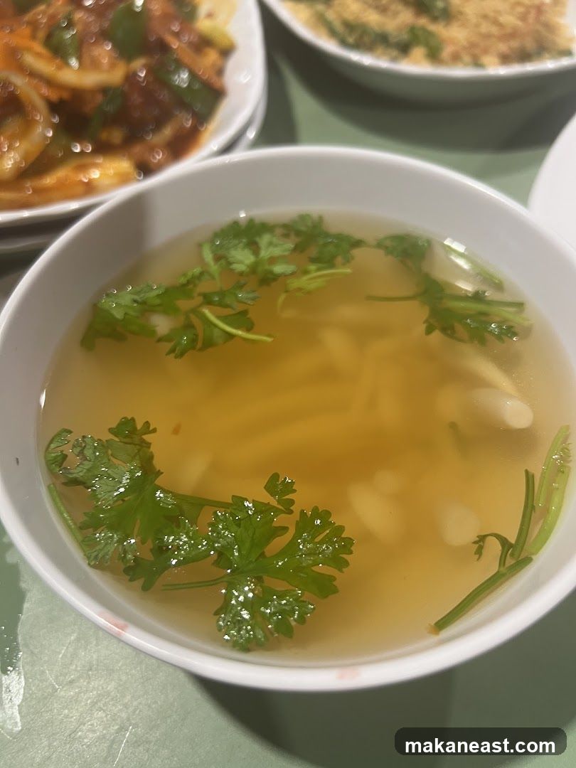 Bowl of Soup with Cilantro