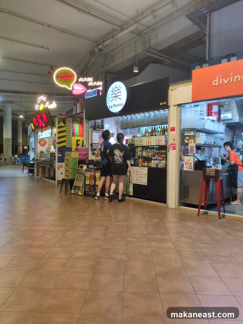 Food stalls in a market