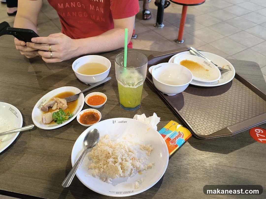 Diners at a Table with Food