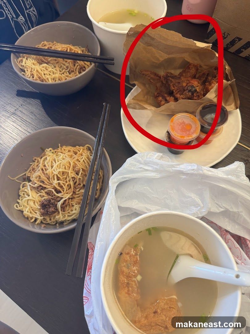 Fried Chicken and Noodles