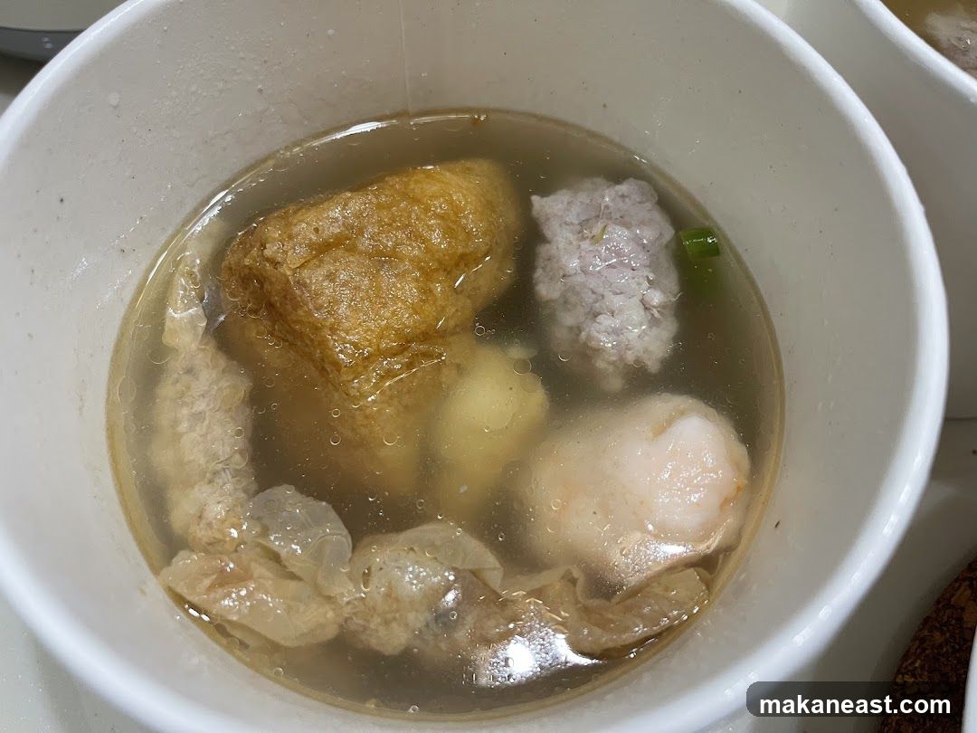 Soup with various ingredients