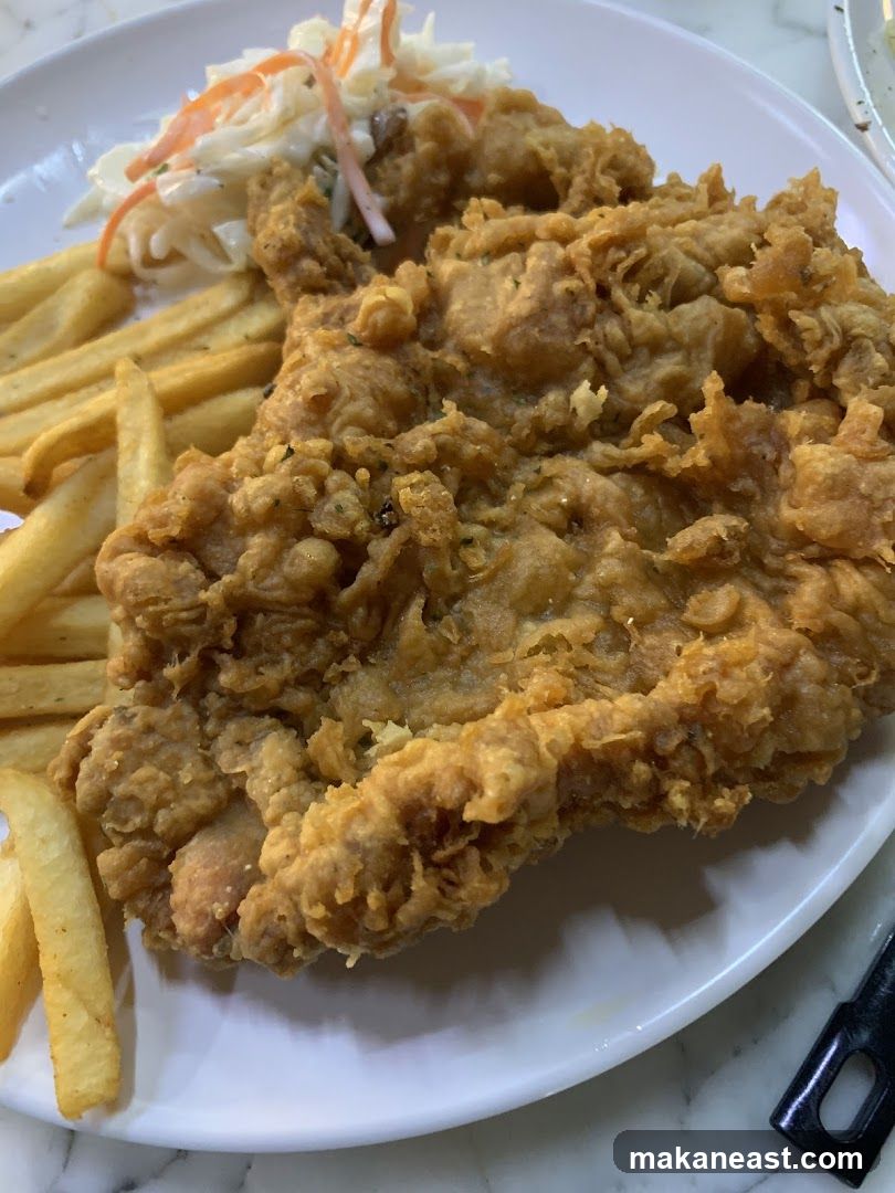 Fried Chicken with Fries and Coleslaw
