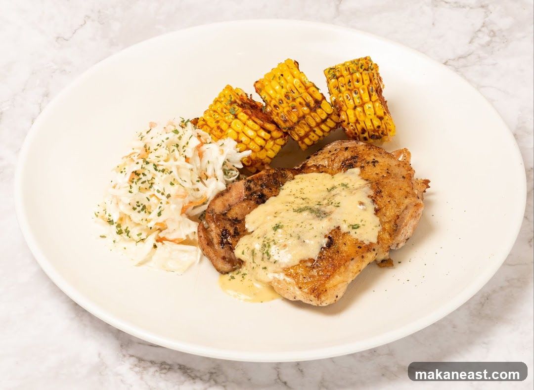 Chicken with Corn and Coleslaw