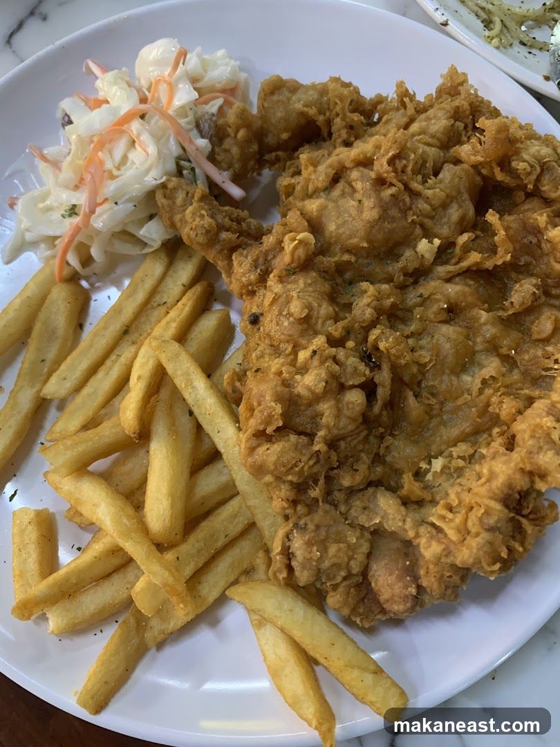 Fried Chicken with Fries and Coleslaw