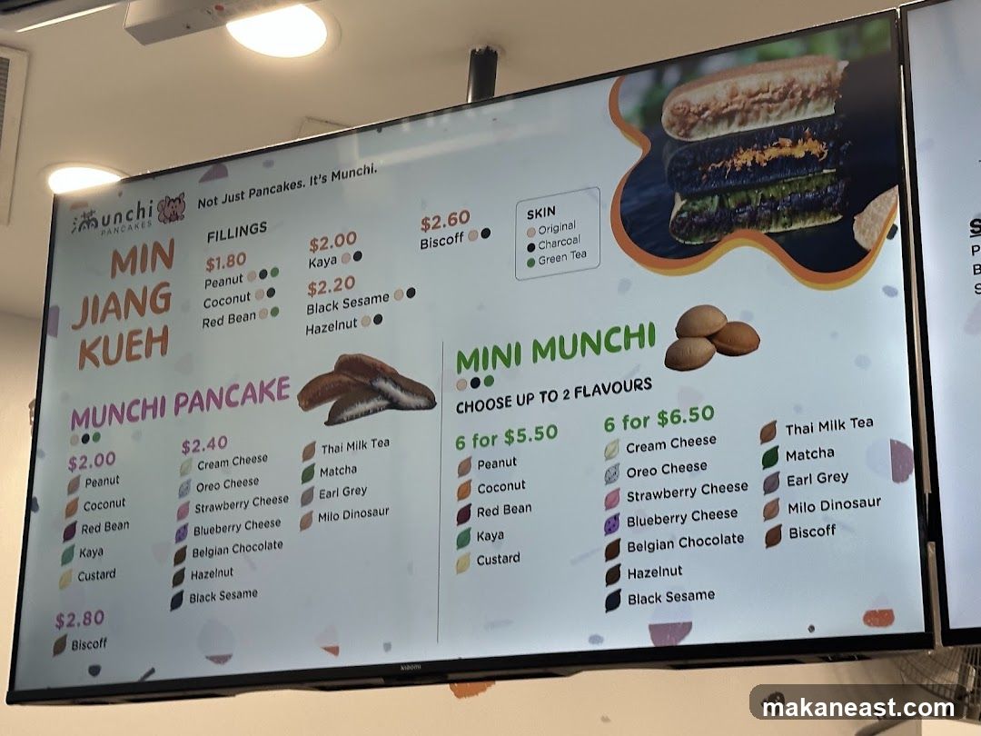 Munchi Pancakes Menu