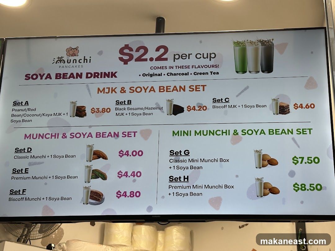 Munchi Pancakes Soya Bean Drink Menu
