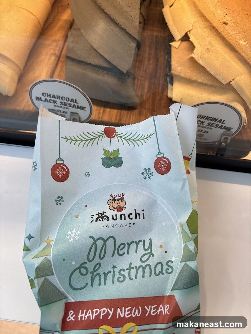 Christmas themed packaging for pancakes
