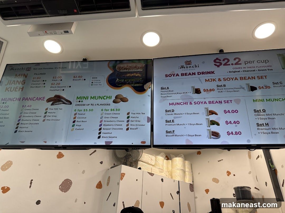 Munchi Pancakes Menu