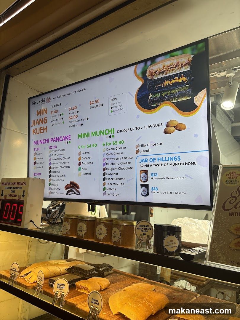 Munchi Pancakes Menu