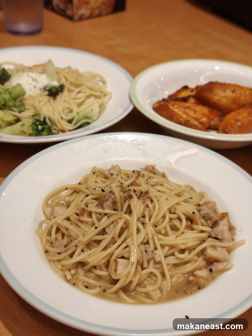 Pasta and Chicken Wings