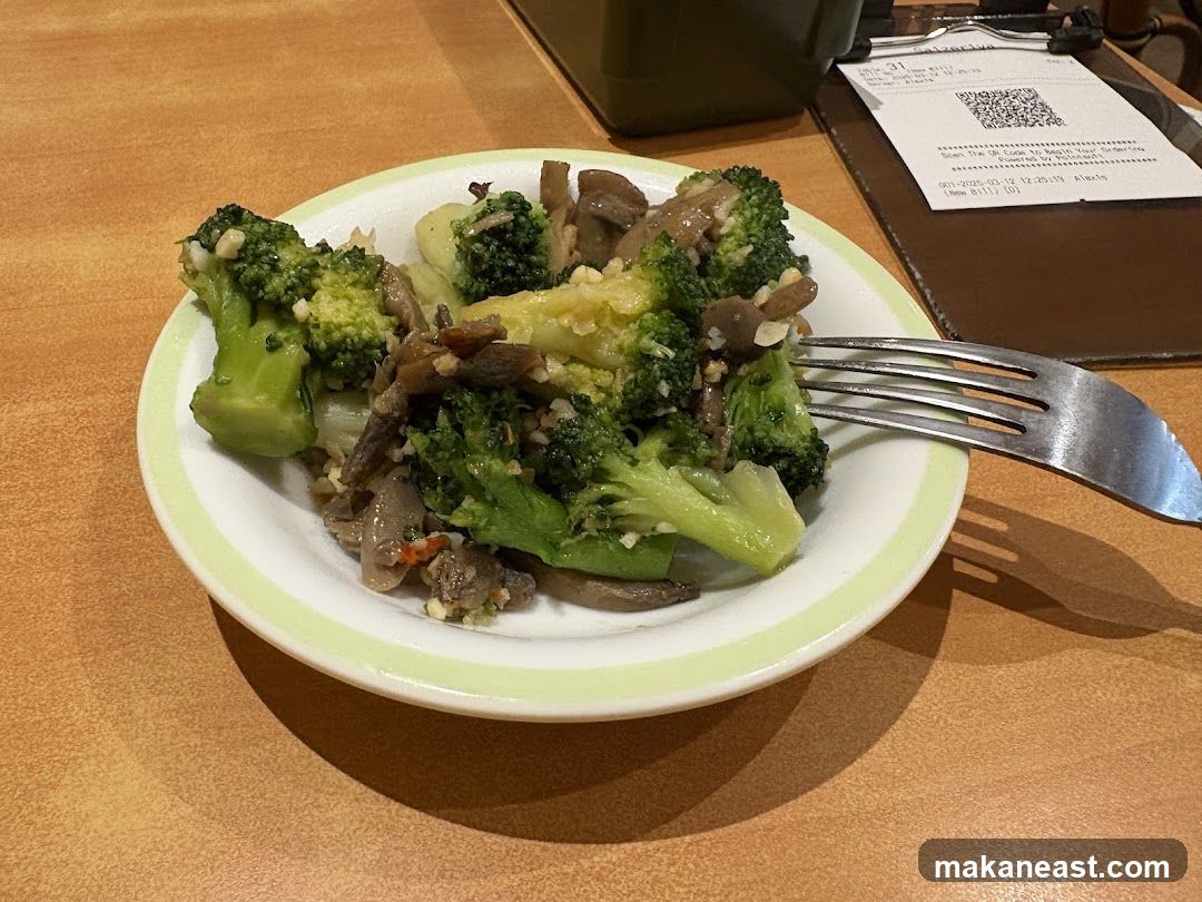Broccoli and Mushroom Dish