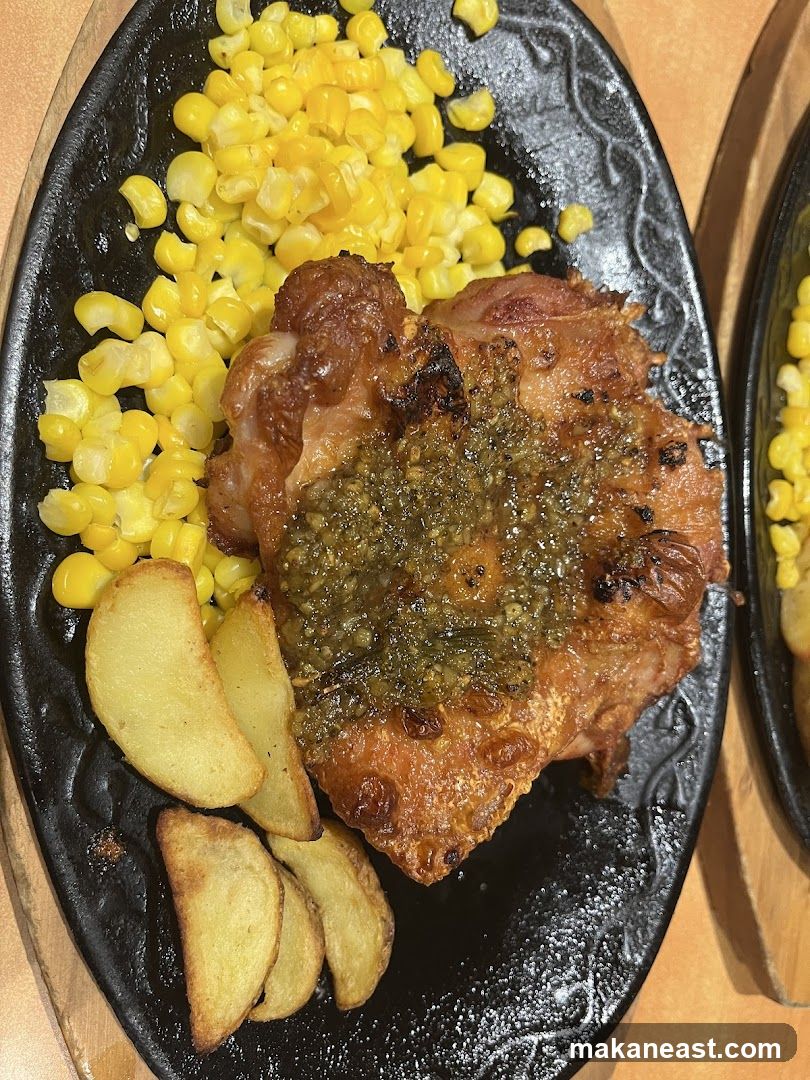 Chicken Steak with Corn and Potatoes