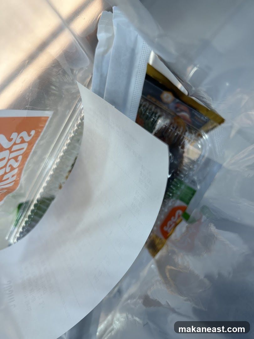 Takeout Bag with Sushi