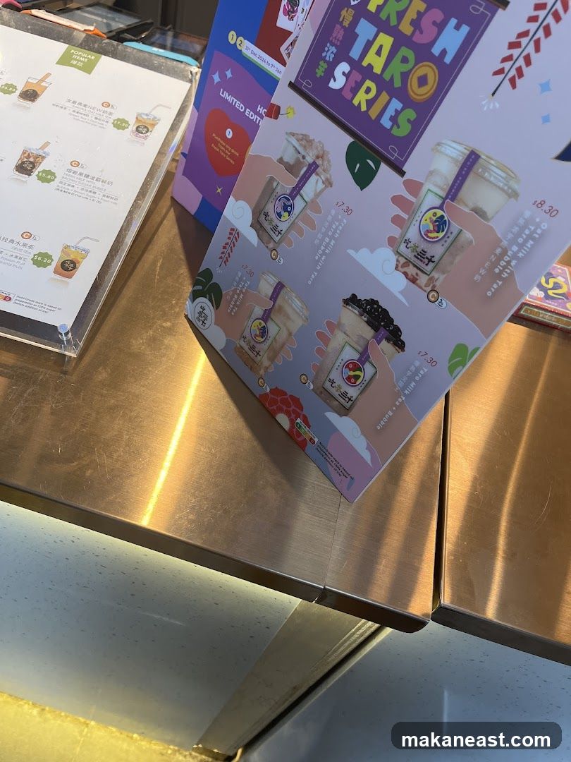Fresh Taro Series Menu