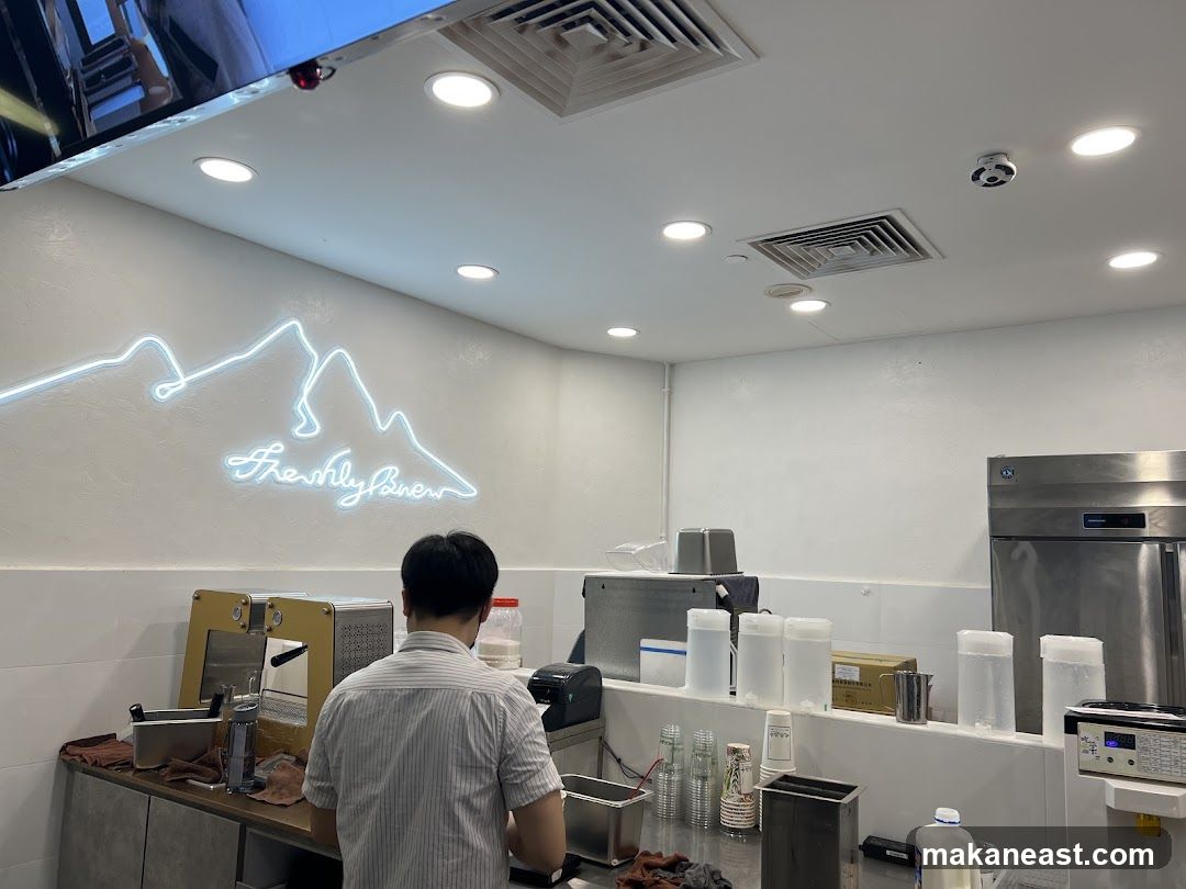 Barista preparing drinks