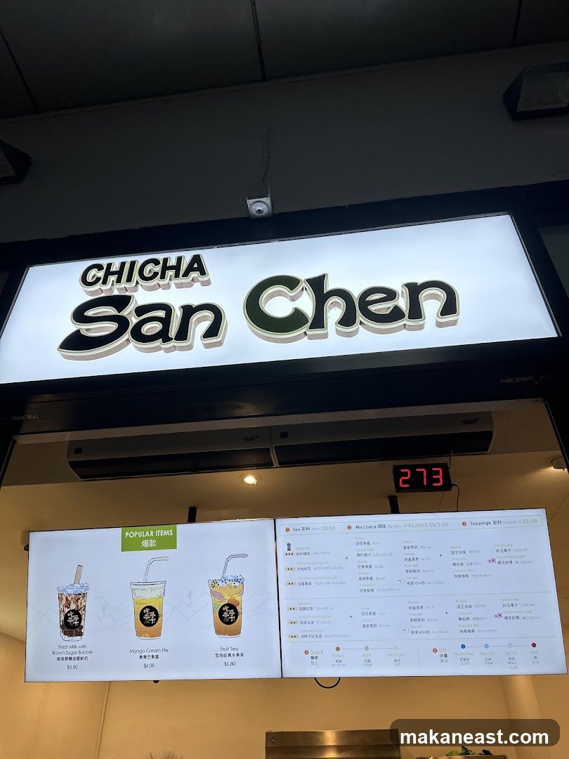 CHICHA San Chen Menu
