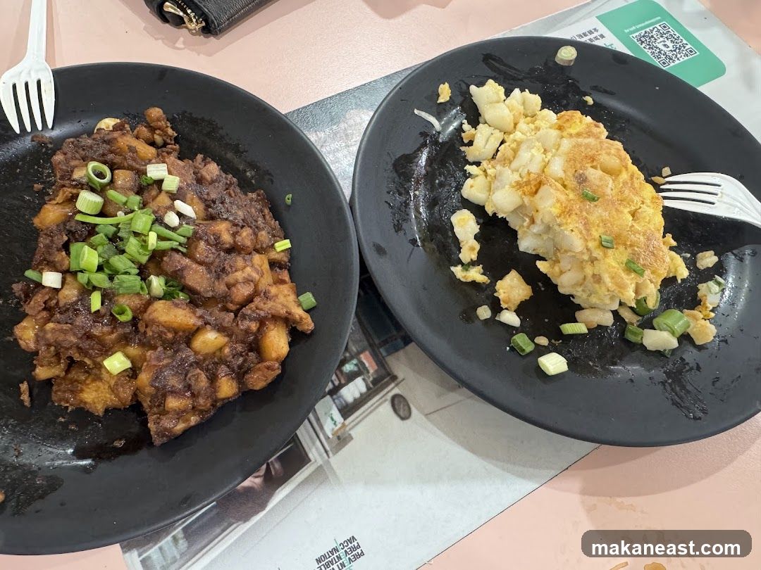 Fried Radish Cake and Omelette