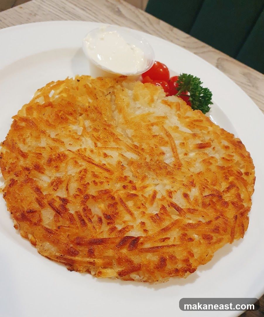 Hash Browns with Cherry Tomatoes and Cream