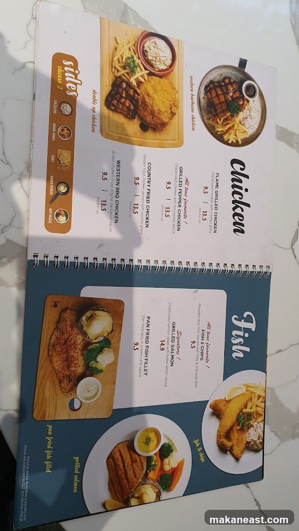 Chicken and Fish Menu