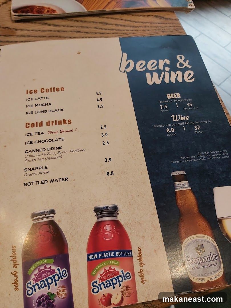 Beer & Wine Menu
