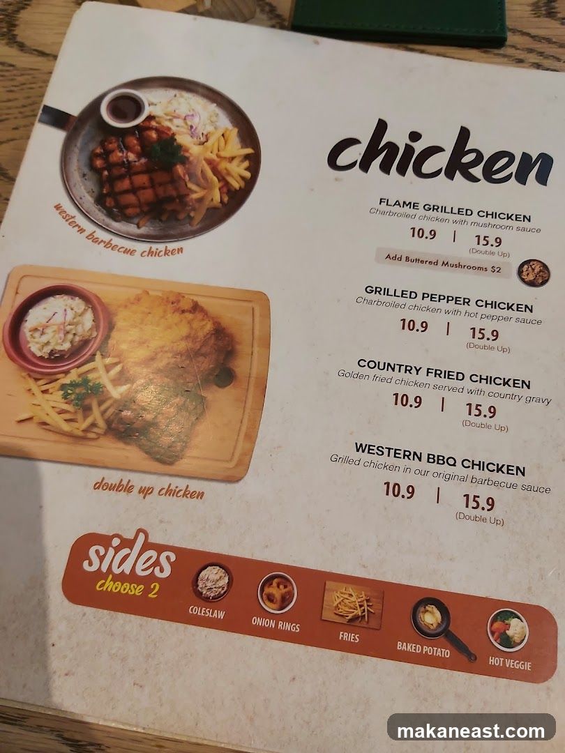 Chicken Menu