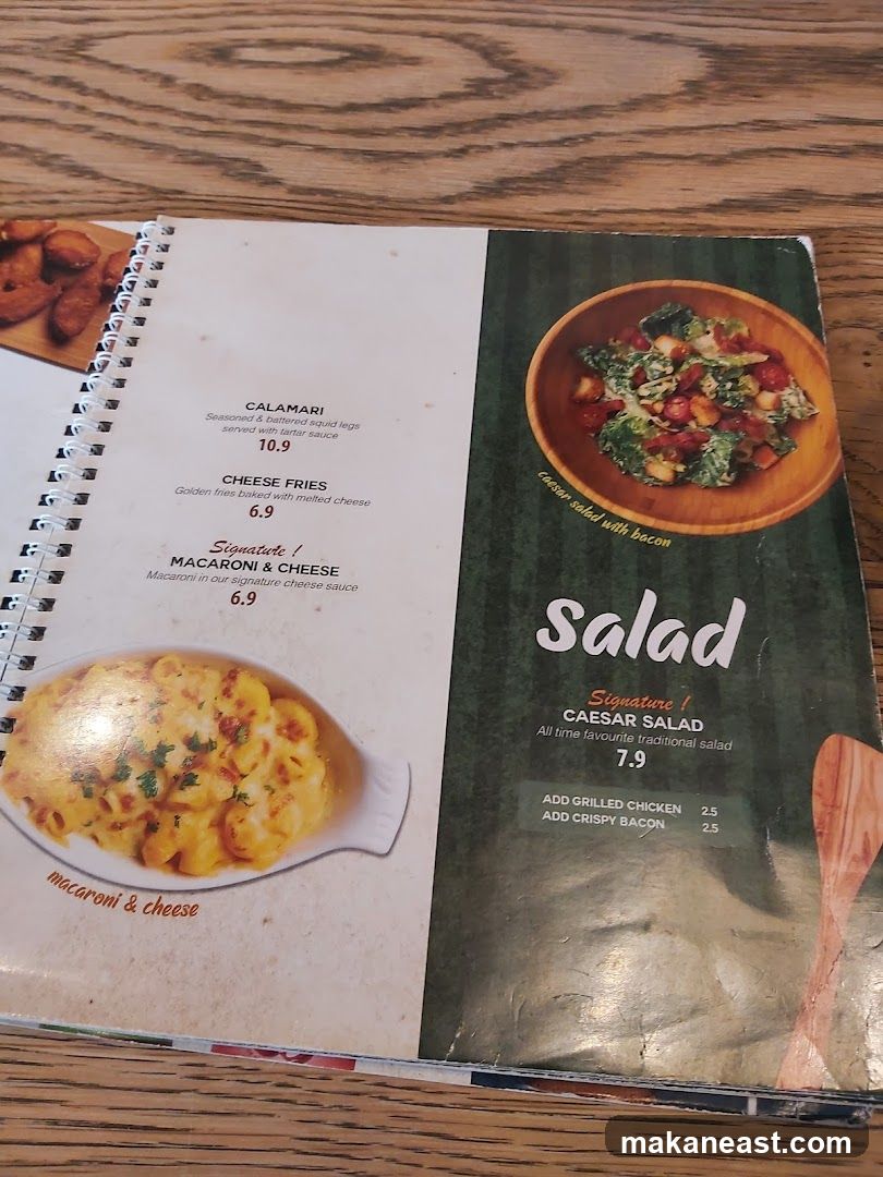 Salad Menu