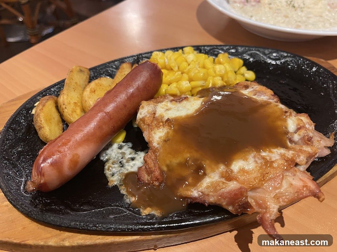 Sizzling Platter with Sausage, Chicken, and Sides